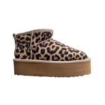 UGG Classic Ultra Mini Platform boots leopard print cow hair upper