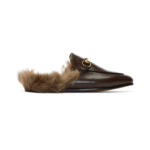 Gucci Princetown shearling mule Brown