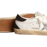Golden Goose Super-Star with silver star and brown glitter heel tab(Women's) - Image 4