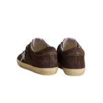 Golden Goose Super-Star in brown suede with silver glitter star(Women's) - Image 4