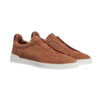 ZEGNA TOBACCO SUEDE TRIPLE STITCH™ SNEAKERS - Image 2