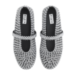 Alaïa Suede Glass-Embellished Ballet Flats - Image 4