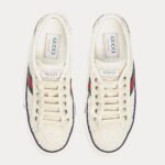 Gucci - Tennis 1977 GG Embroidered Crochet Cotton Ivory / White Low Top Sneakers - Image 2