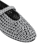 Alaïa Suede Glass-Embellished Ballet Flats - Image 3