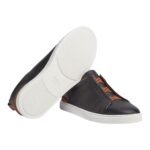BLACK DEERSKIN TRIPLE STITCH™ SNEAKERS Black - Image 6