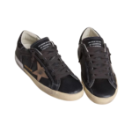 Golden Goose in black glitter with cream star and suede inserts(Women's) - Image 2