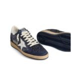 Golden Goose Ball Star in Blue with leather star and metallic leather heel tab(women) - Image 3
