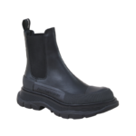 Alexander McQueen Exaggerated-Sole Leather Chelsea Boots Black - Image 2