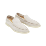 Loro Piana Summer Walk Loafer Suede White - Image 2