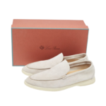 Loro Piana Summer Walk Loafer Suede White - Image 4