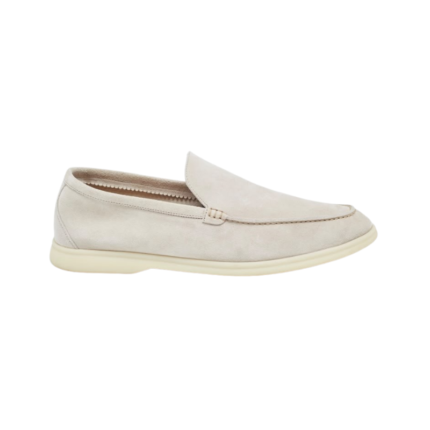 Loro Piana Summer Walk Loafer Suede White