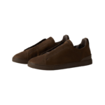 Zegna Triple Stitch SECONDSKIN Sneakers Dark Brown - Image 3