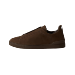 Zegna Triple Stitch SECONDSKIN Sneakers Dark Brown - Image 2